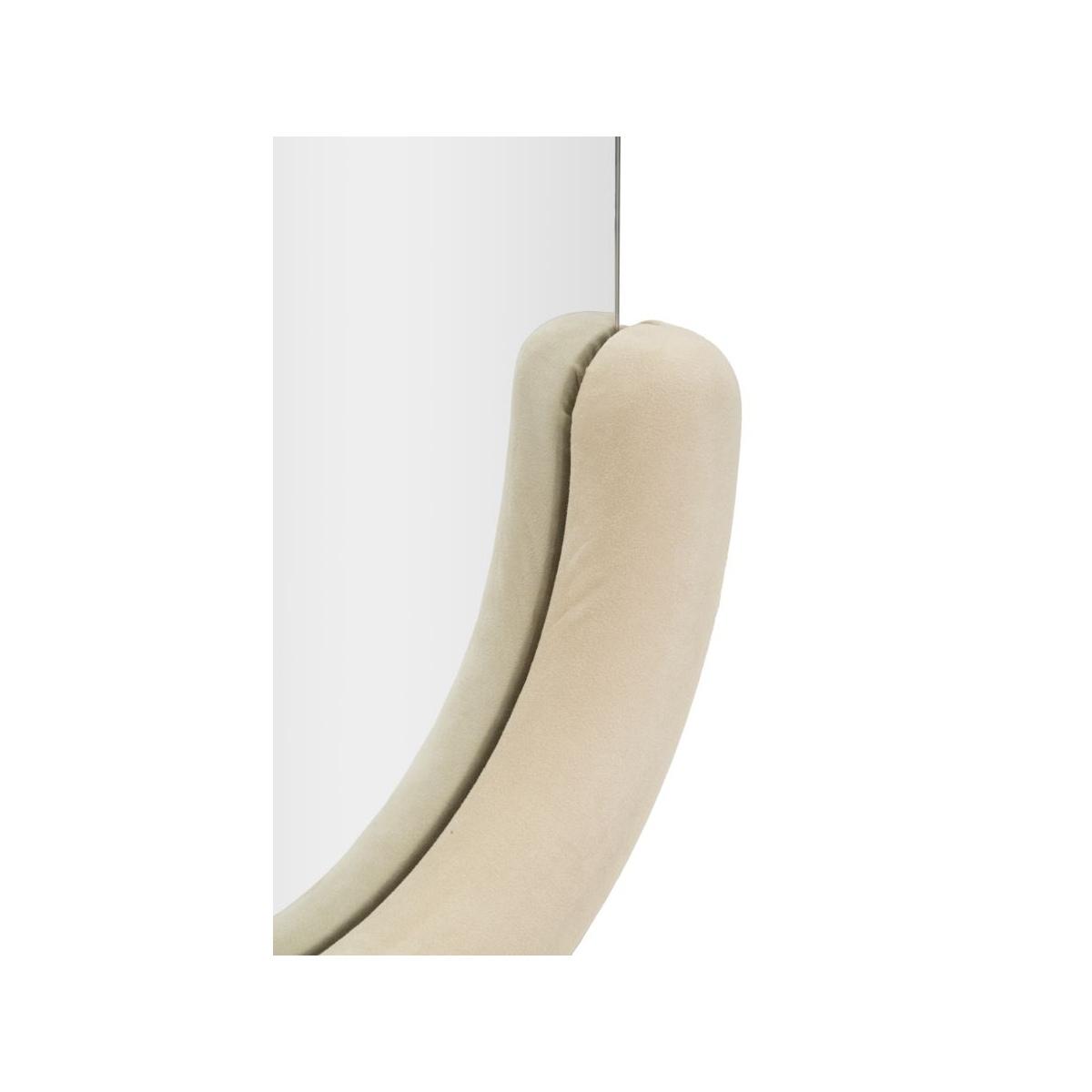 Specchio da muro chantal velluto crema misura specchio 60 x 7 x 160 cm