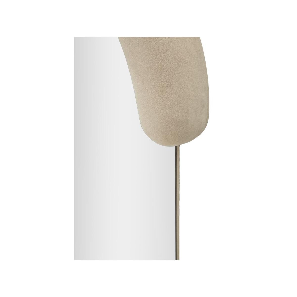Specchio da muro chantal velluto crema misura specchio 60 x 7 x 160 cm