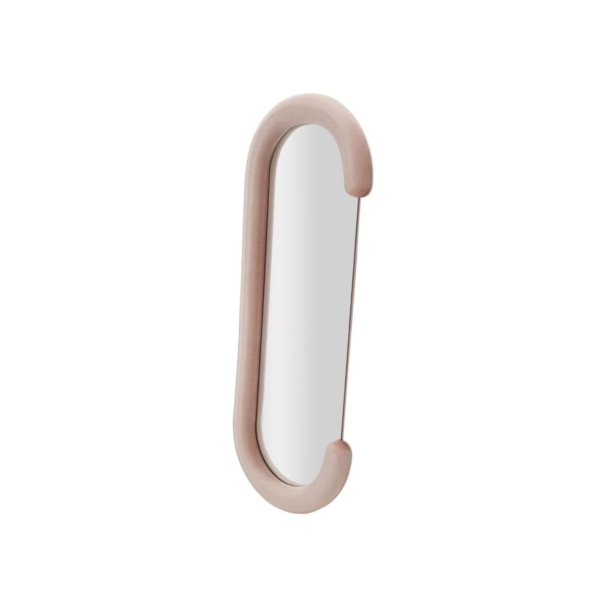 Specchio da muro chantal velluto rosa misura specchio 60 x 7 x 160 cm