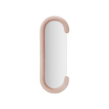 Specchio da muro chantal velluto rosa misura specchio 60 x 7 x 160 cm