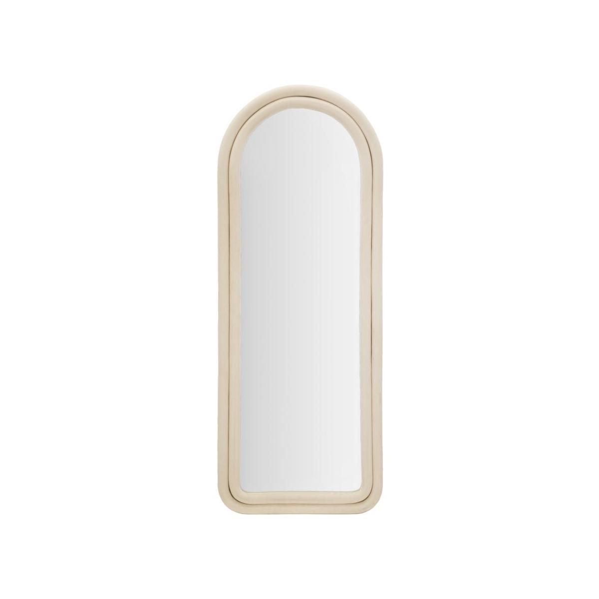 Specchio Da Muro Cloe Velluto Crema cm.60x4x160