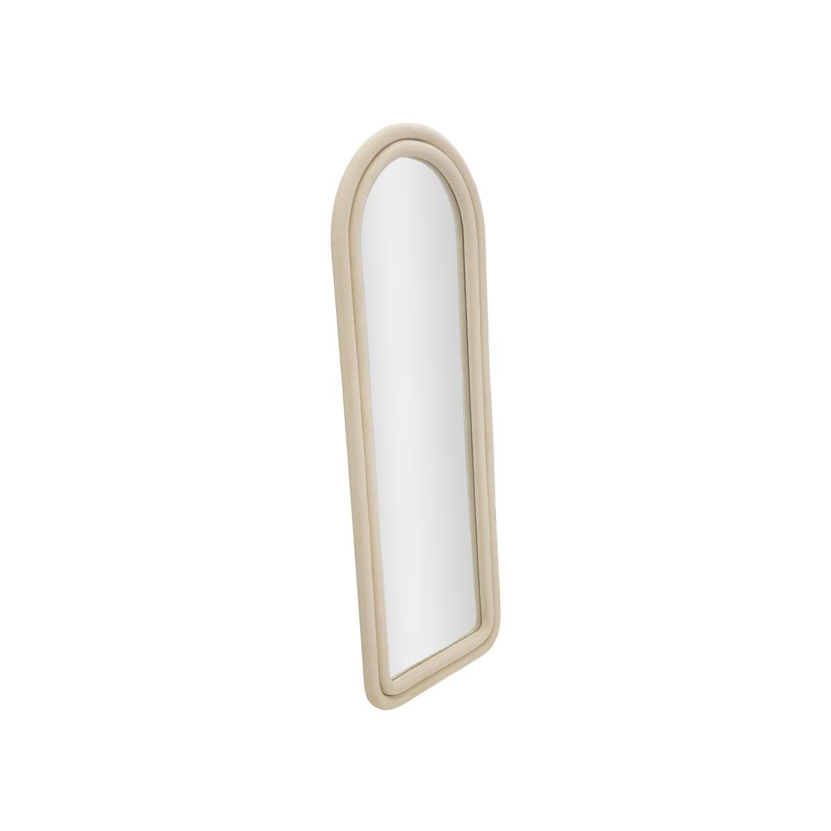 Specchio Da Muro Cloe Velluto Crema cm.60x4x160