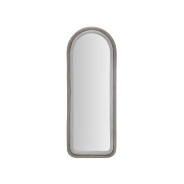 Specchio da muro cloe velluto grigio 60 x 4 x 160 cm