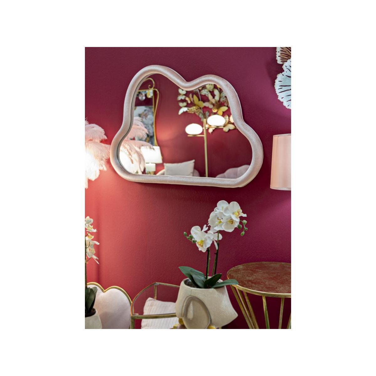 Specchio da muro cloud velluto rosa misura specchio 90 x 4 x 60 cm