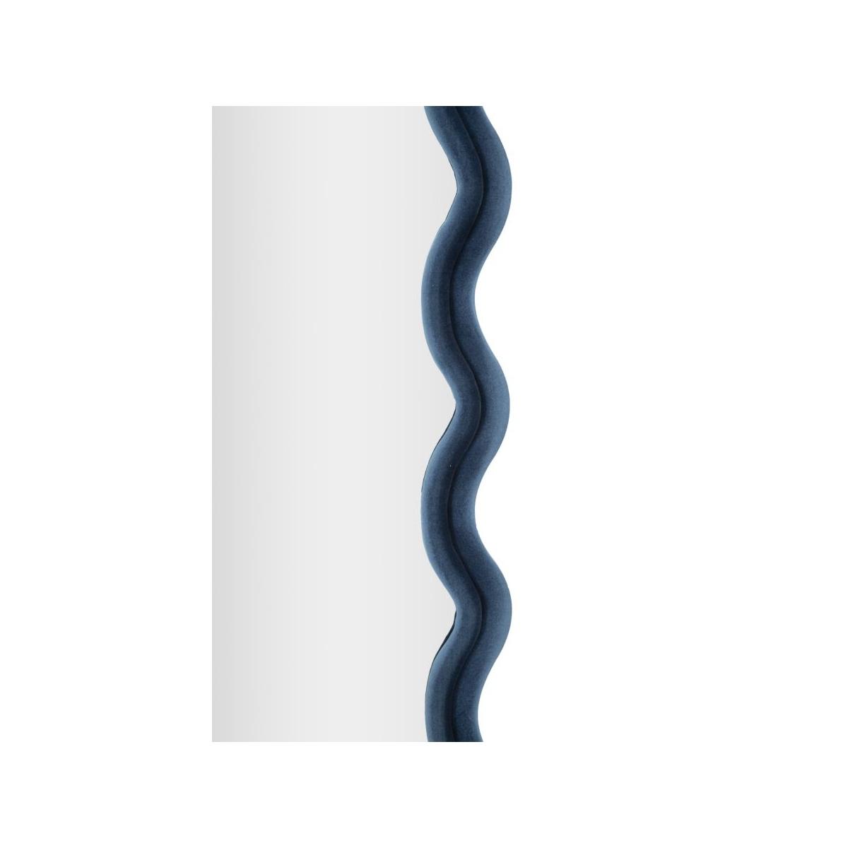 Specchio da muro emily velluto blu misura specchio 60 x 6 x 160 cm