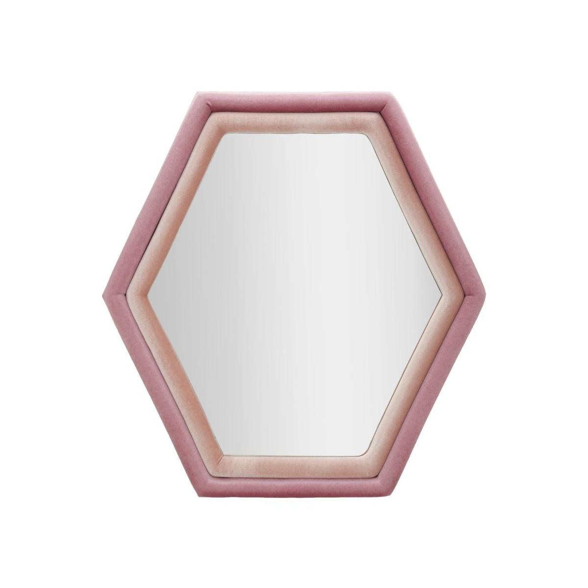 Specchio da muro tony velluto rosa mix misura specchio 75 x 4 x 80 cm