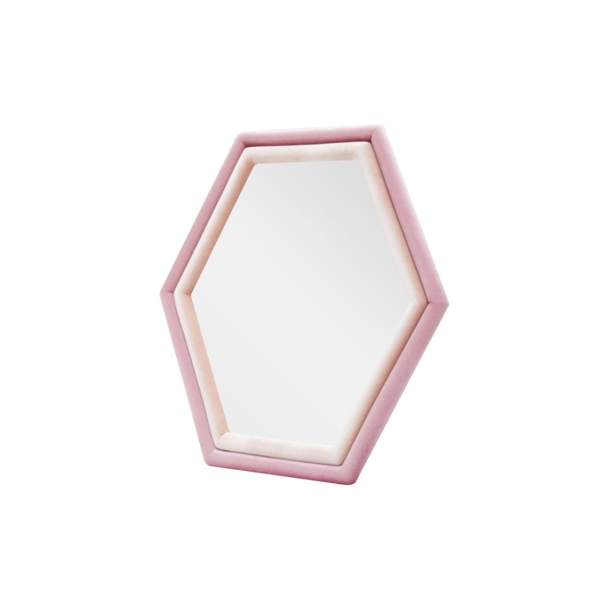 Specchio da muro tony velluto rosa mix misura specchio 75 x 4 x 80 cm
