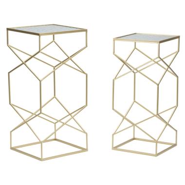 Tavolinetti glassy coppia 31,5 x 31,5 cm
