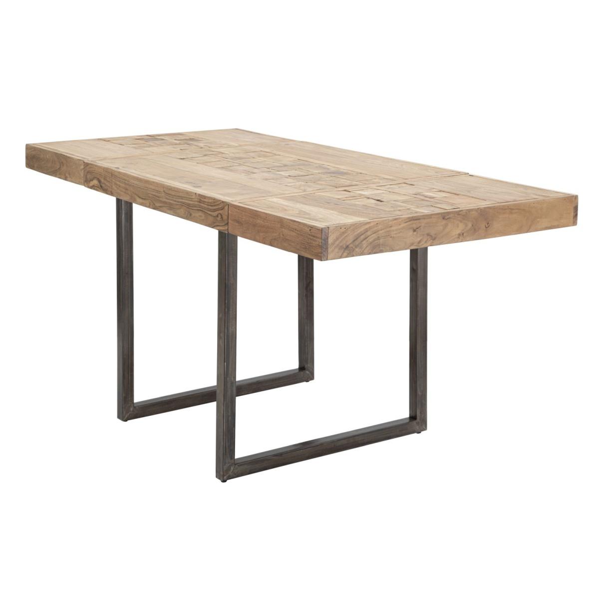 Tavolo da pranzo mumbai quad all lung 160 acacia nilotica 80 x 80 cm