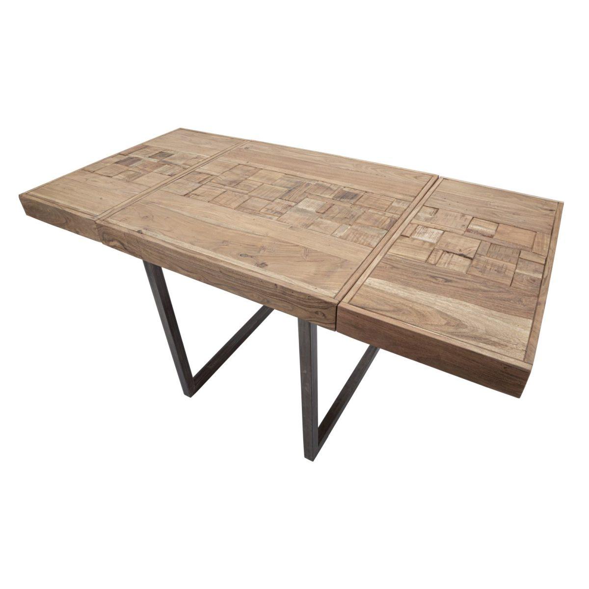 Tavolo da pranzo mumbai quad all lung 160 acacia nilotica 80 x 80 cm