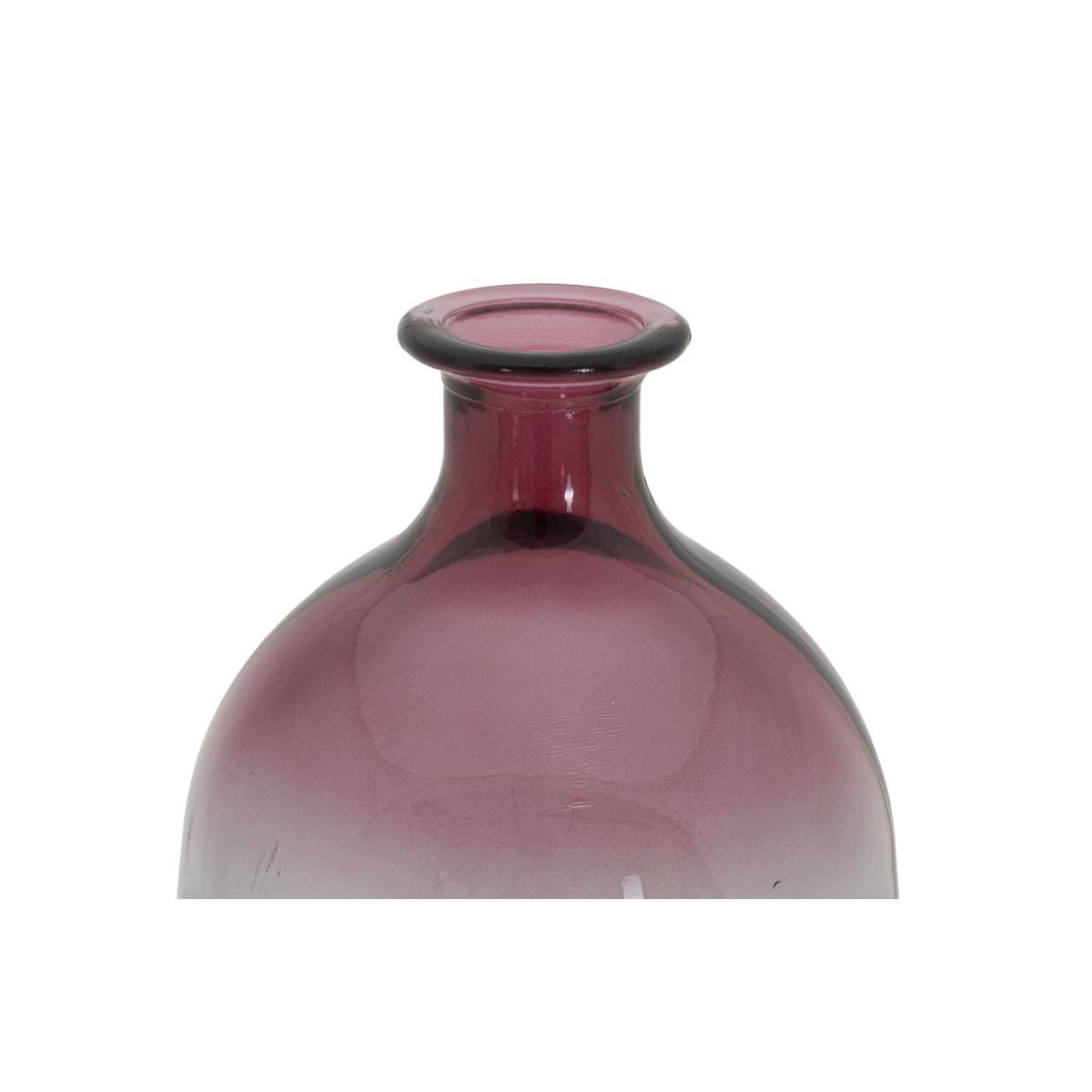 Vaso botella napoles vetro riciclato red made in spain