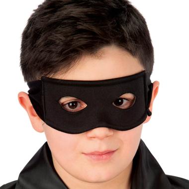 Maschera viso pvc zorro tessuto nera