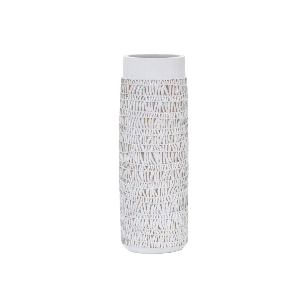 Vaso resina nairobi oval 19 x 12 x 50 cm