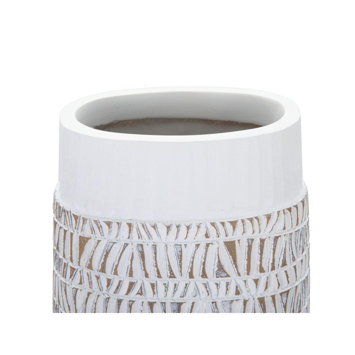 Vaso resina nairobi oval 19 x 12 x 50 cm