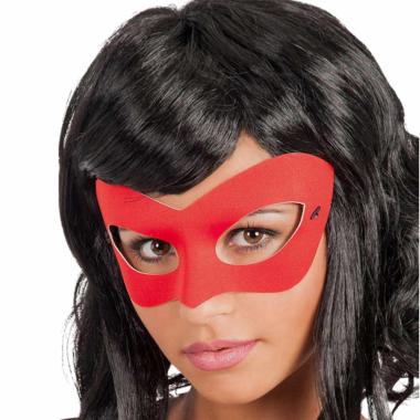 Maschera viso tessuto rosso