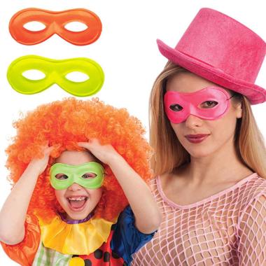 Maschera viso tessuto 4 colori fluo