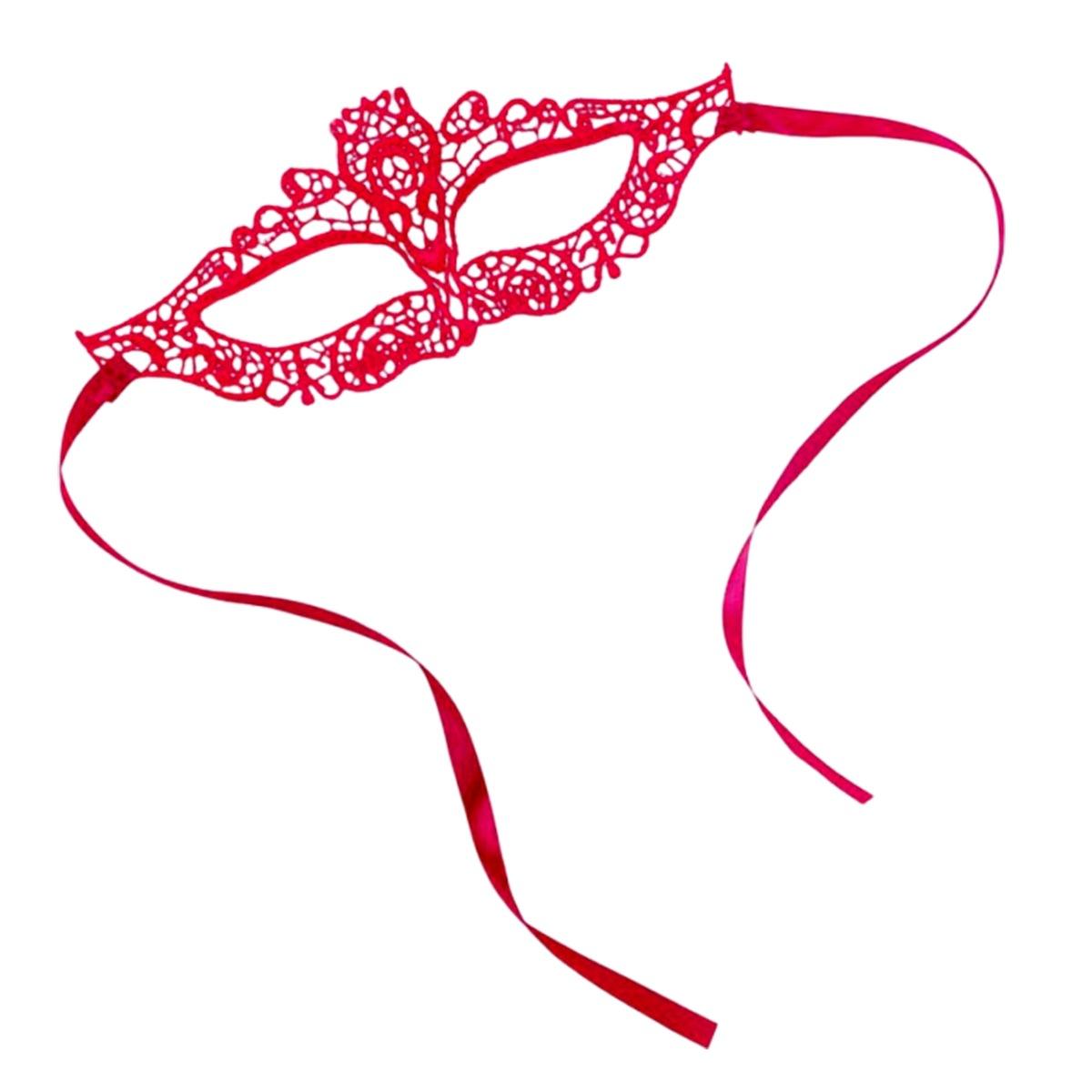 Maschera viso tessuto macrame rosa fluo