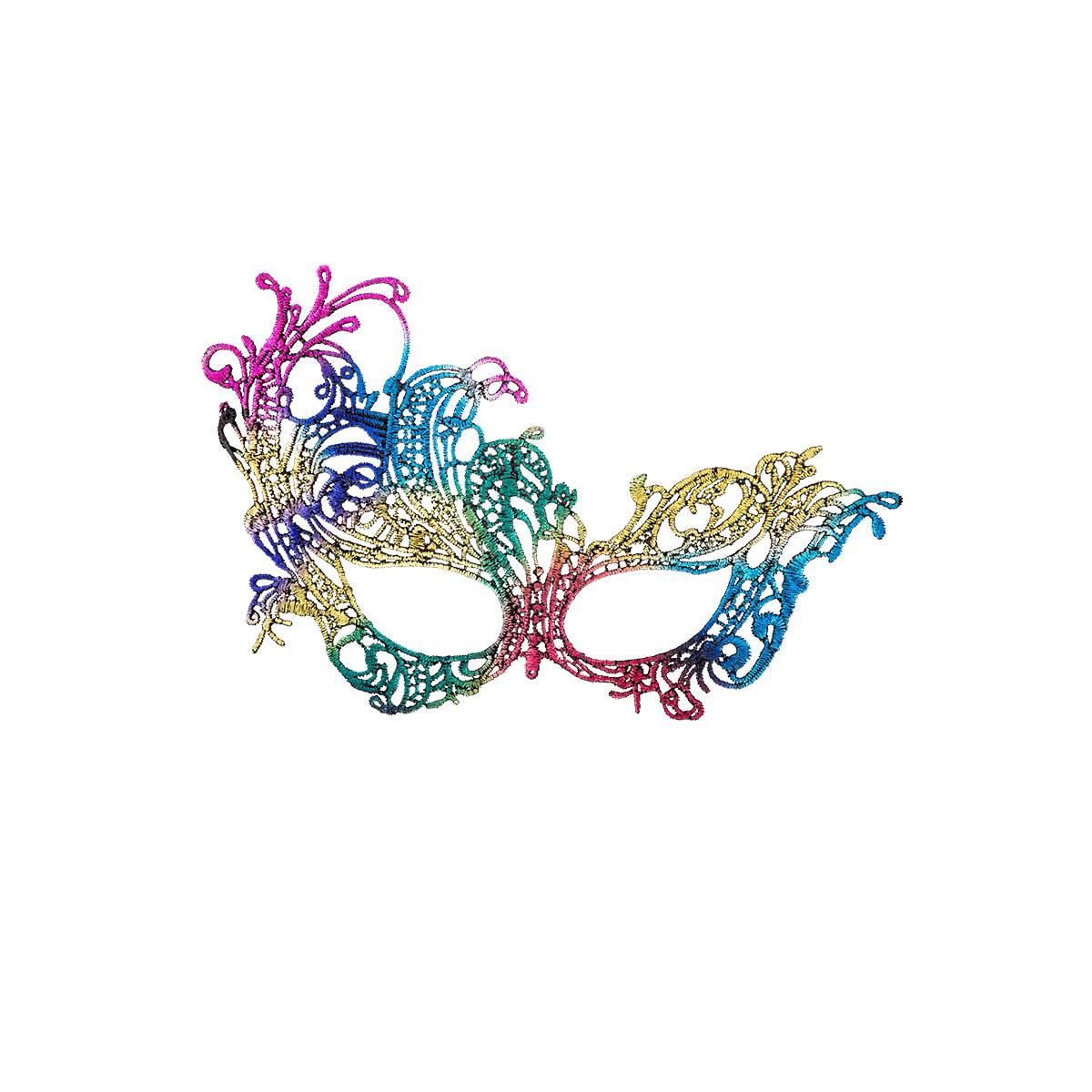 Maschera viso tessuto macrame multicolor