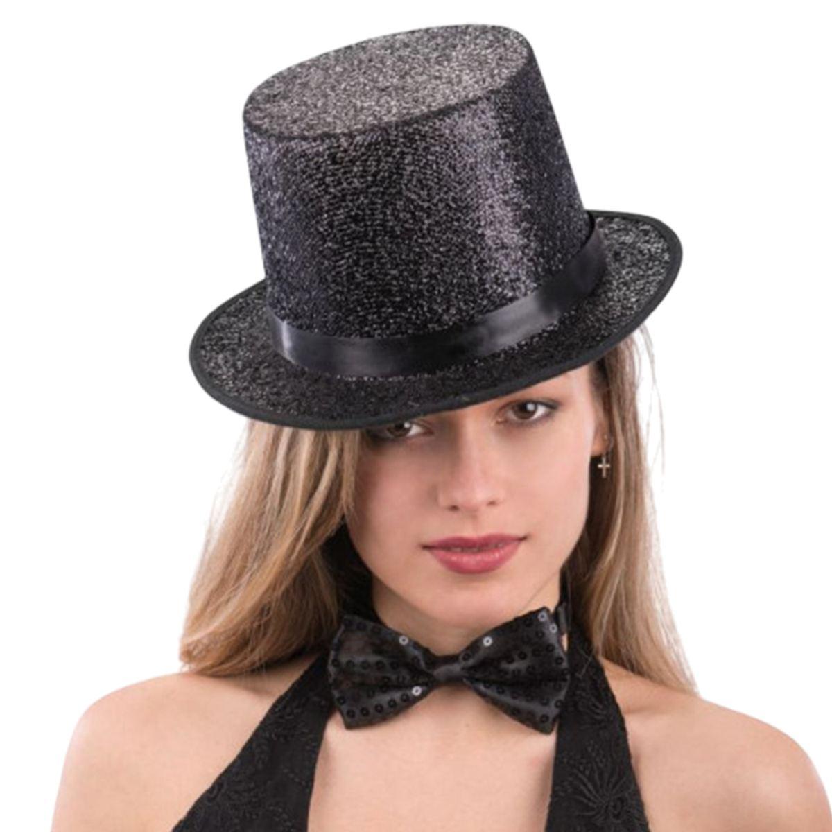 Papillon paillettes nero 12 cmxh7 12 cm