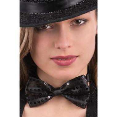 Papillon paillettes nero 12 cmxh7 12 cm