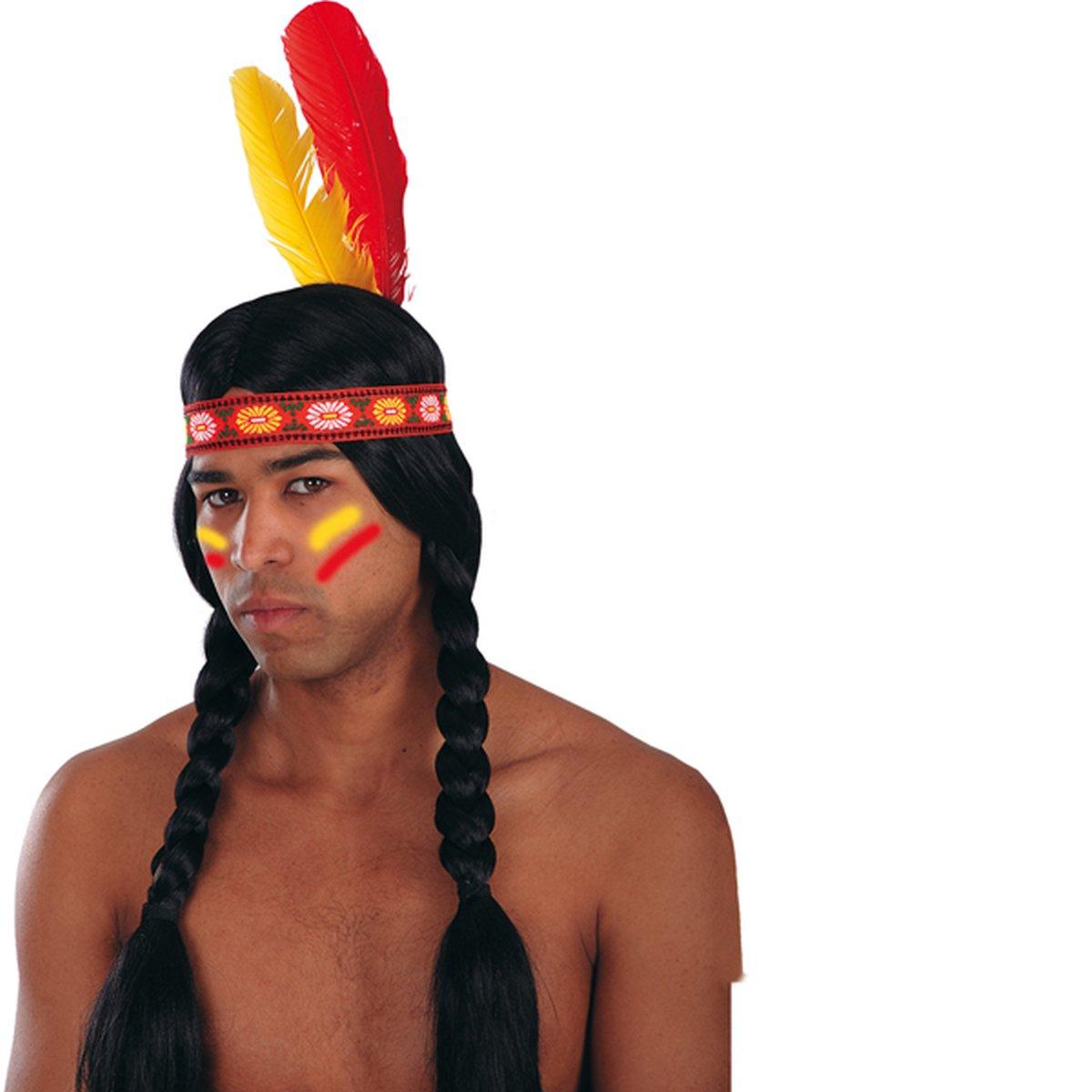 Copricapo indiano fascia piume