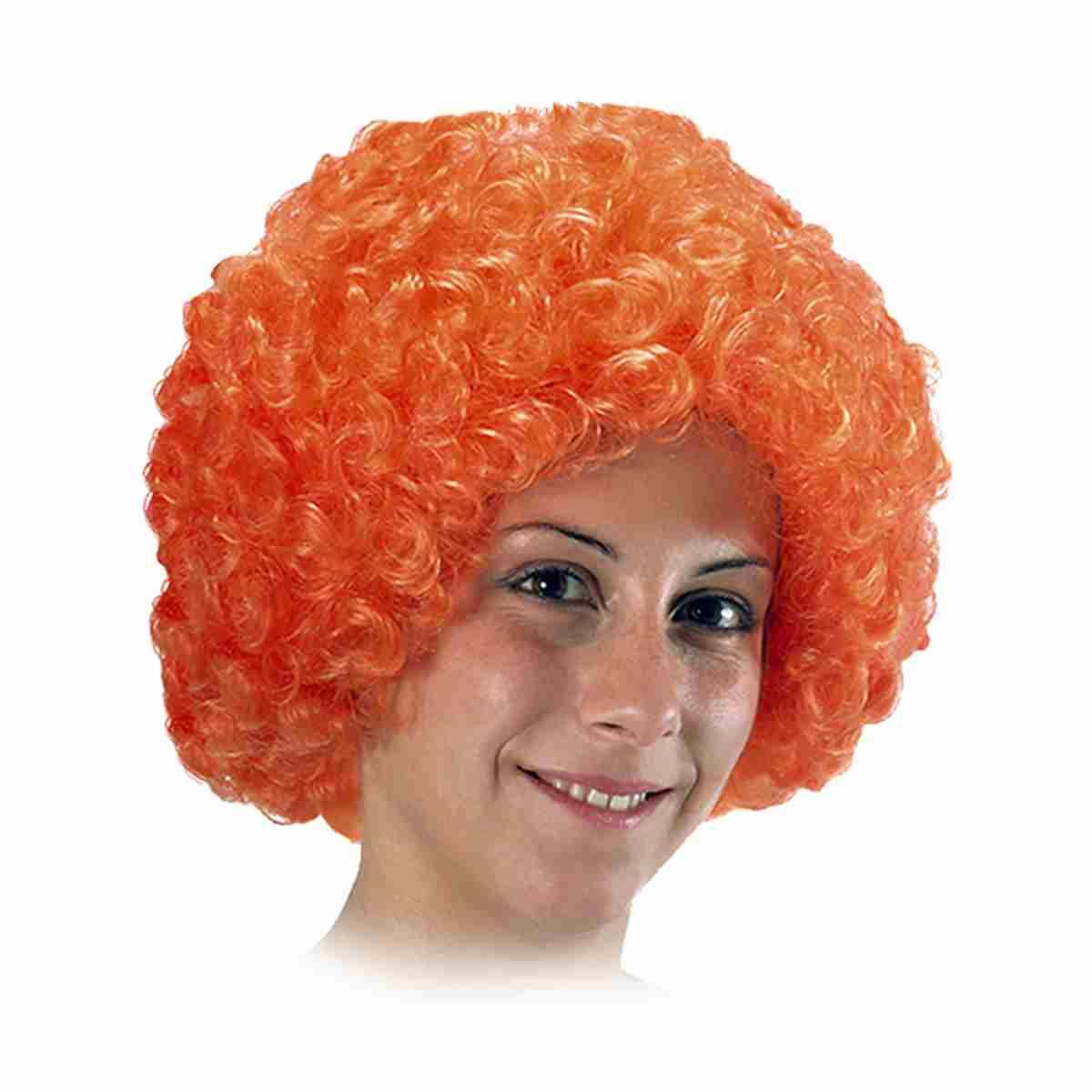 Parrucca clown arancione gr
