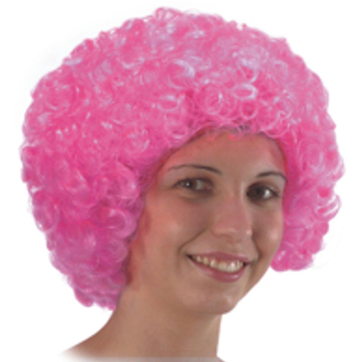 Parrucca clown rosa gr