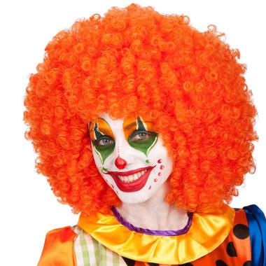 Parrucca clown arancione gr