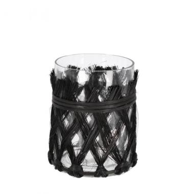 Vaso vetro zhob nero 14 cm