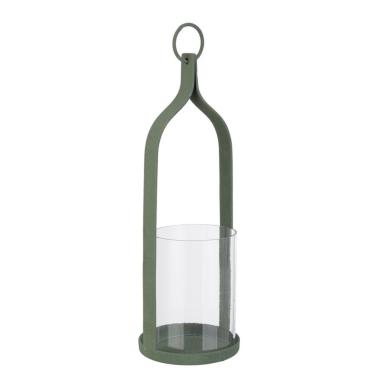 Portacandela 1 metallo ridhi verde modello p 30 cm