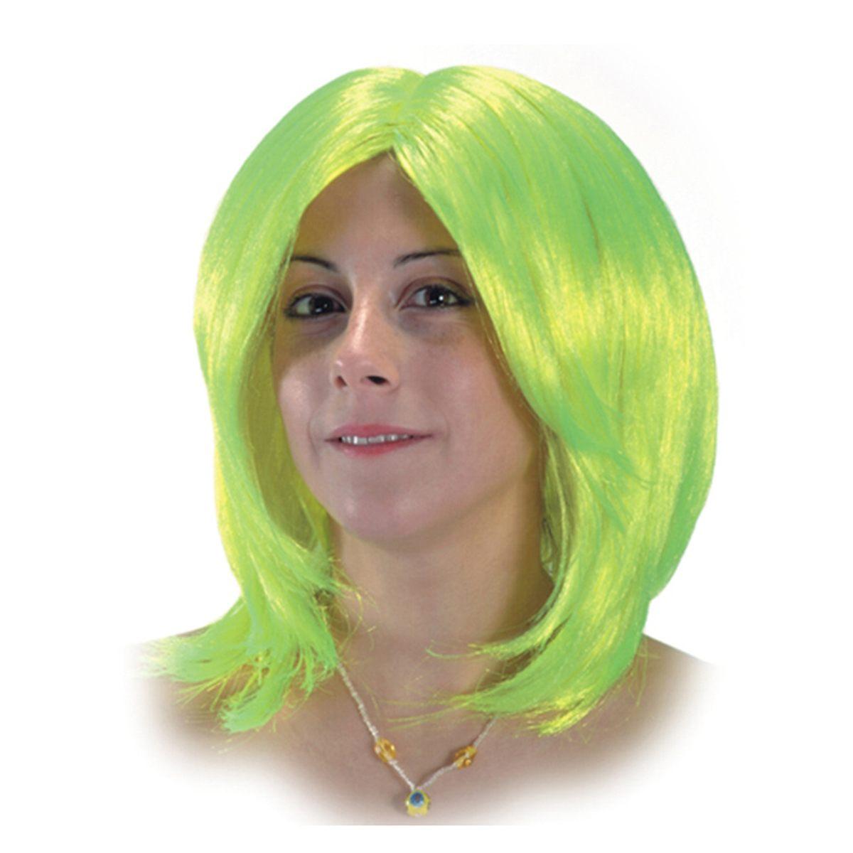 Parrucca monella fluo liscia 4 colori
