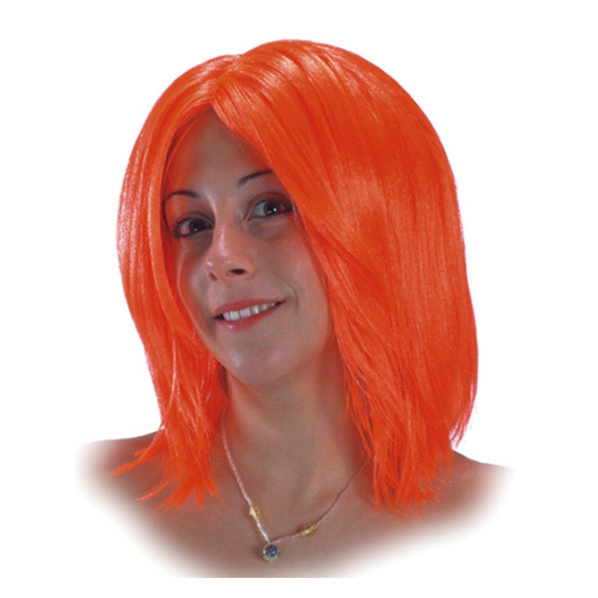 Parrucca monella fluo liscia 4 colori