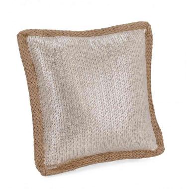Cuscino arredo june argento 40 x 40 cm