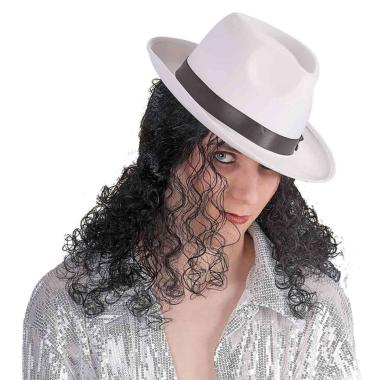 Parrucca nera jackson riccia