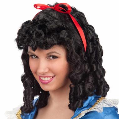 Parrucca dama nera boccoli