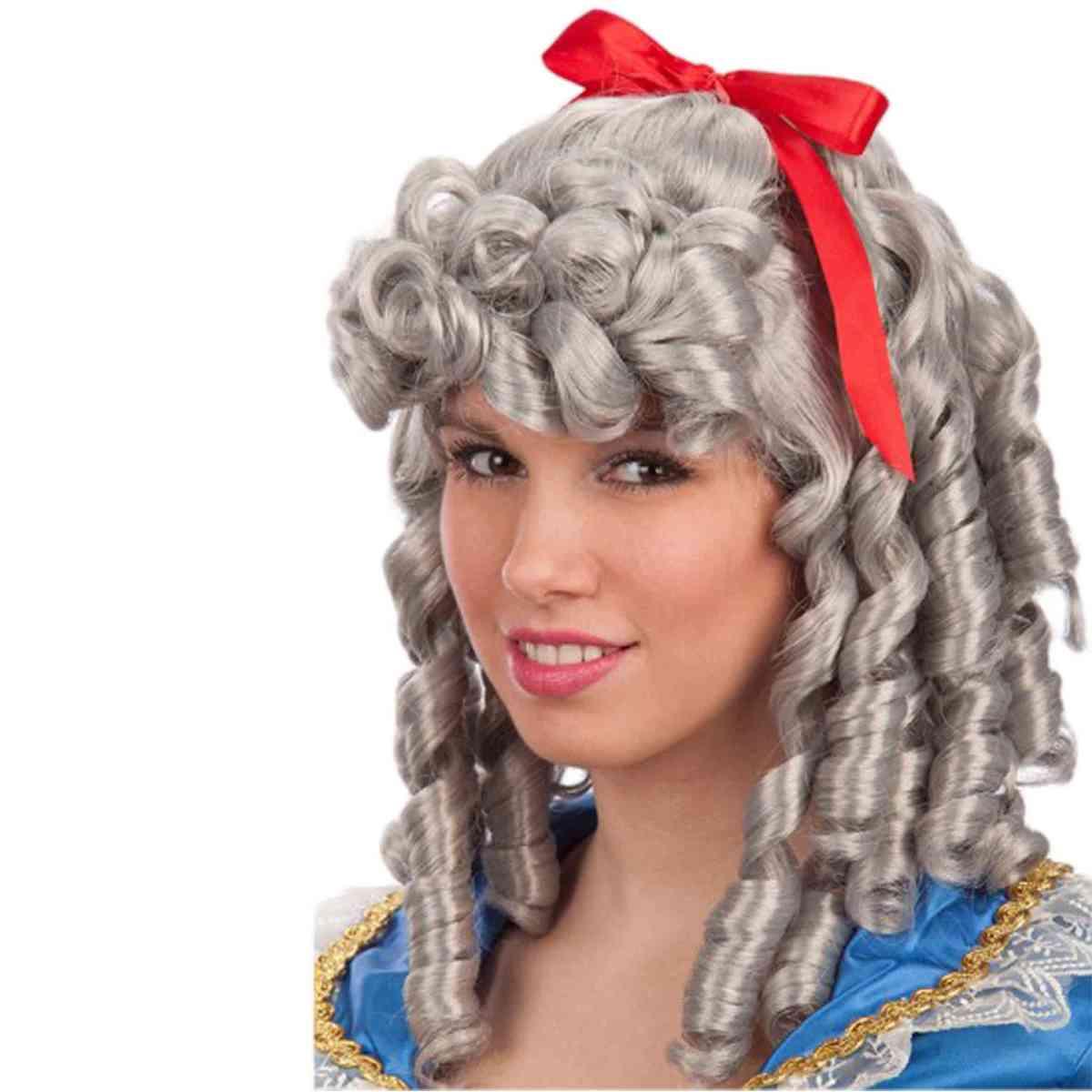 Parrucca dama grigia boccoli
