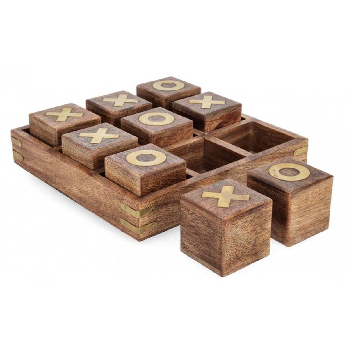Decorazione dadi tris fortune legno 23 x 23 cm