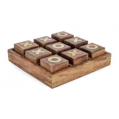 Decorazione dadi tris fortune legno 23 x 23 cm