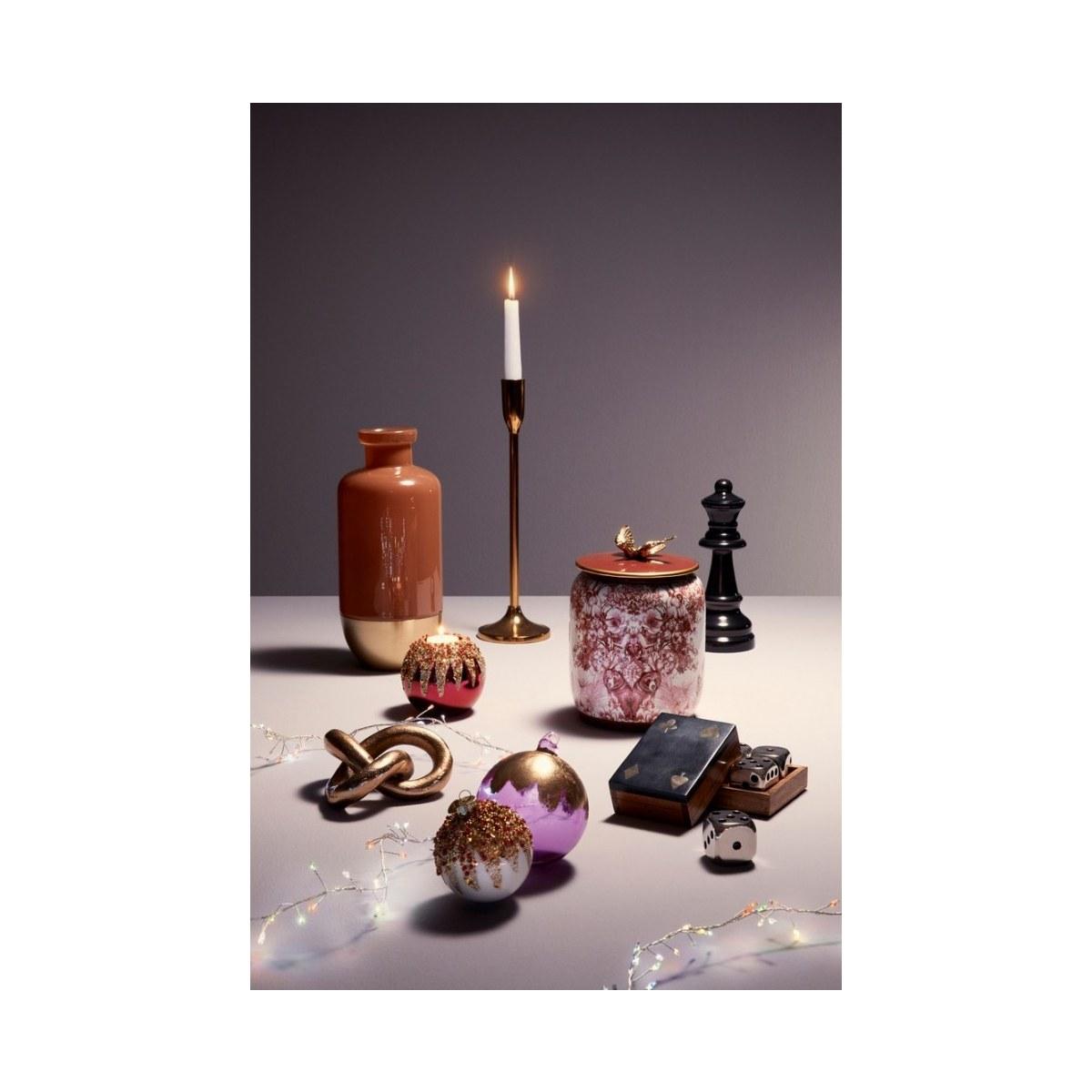 Decorazione dadi fortune argento 10,5 x 10,5 cm