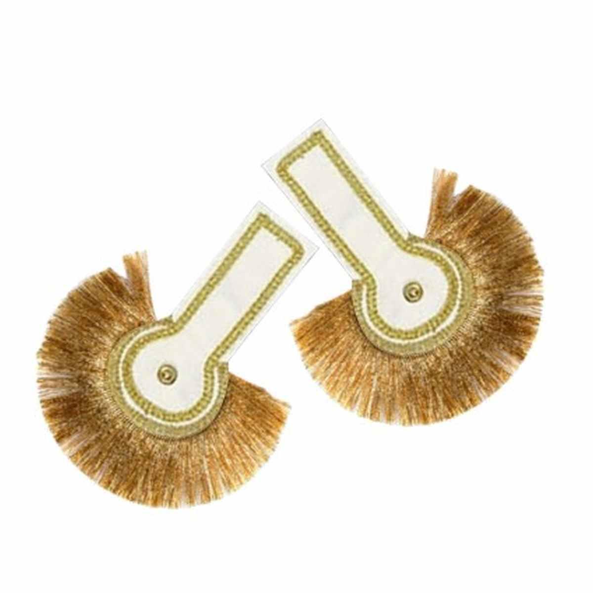 Spalline generale bianche oro Set 2 pz
