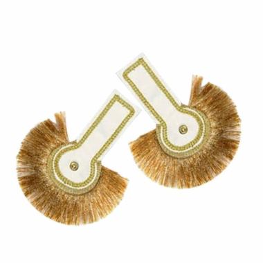 Spalline generale bianche oro Set 2 pz