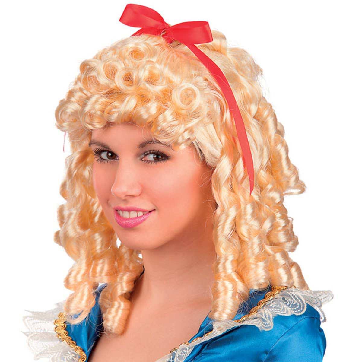 Parrucca bionda dama boccoli
