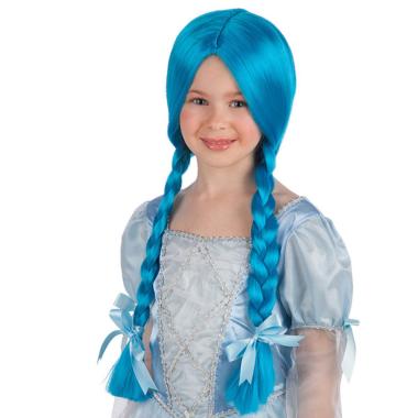 Parrucca azzurra trecce