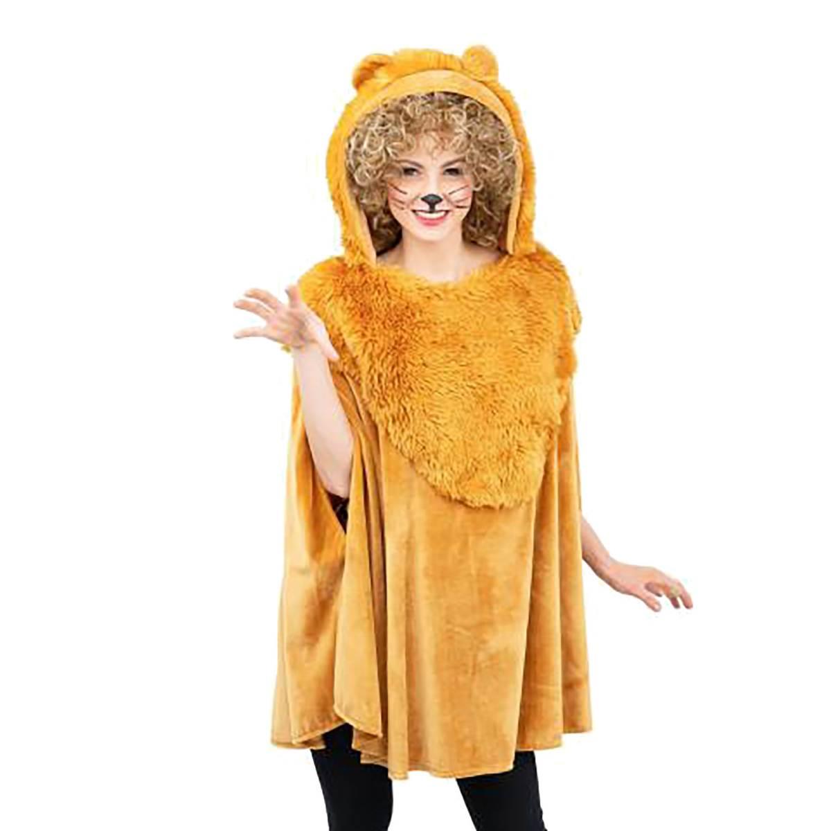 Costume leone mantella cappuccio