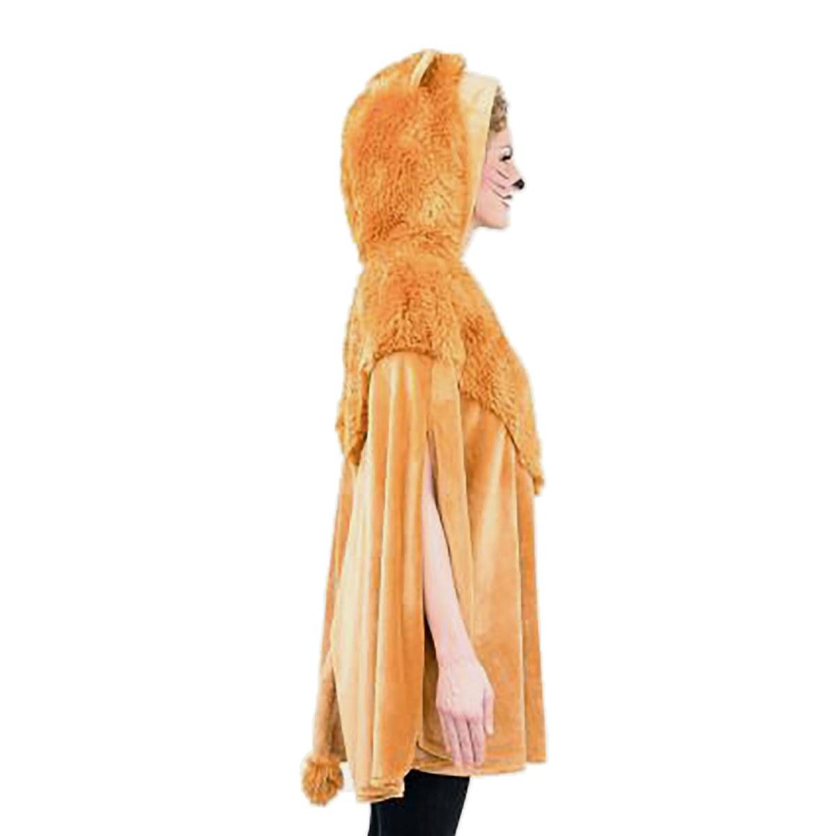 Costume leone mantella cappuccio