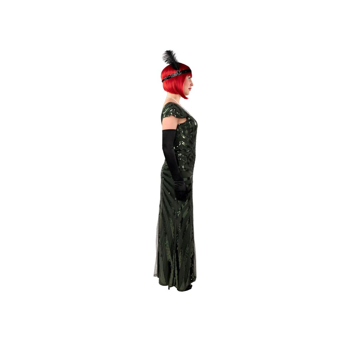 Costume charleston anni 20 paillettes lungo verde