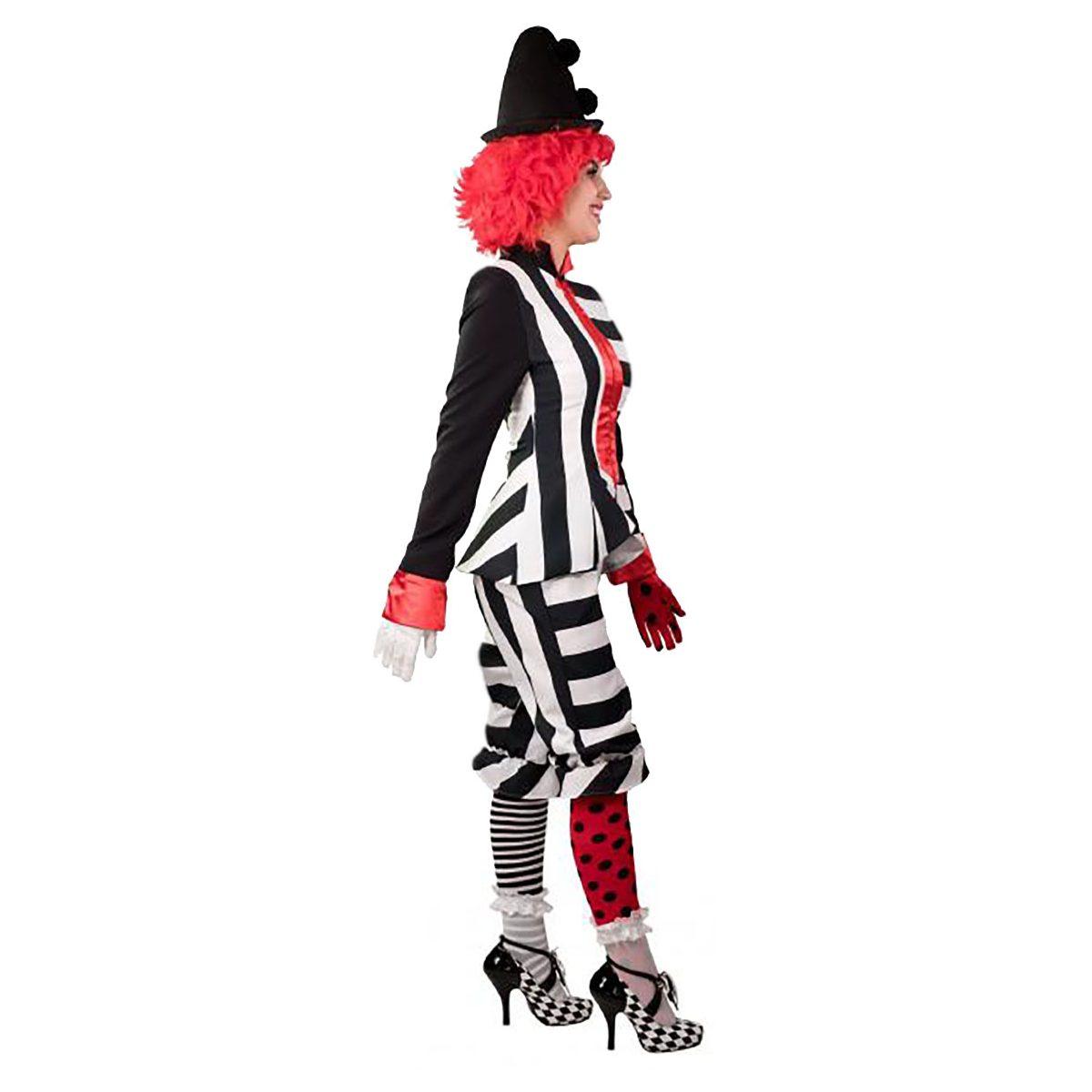 Costume clown bianco nero