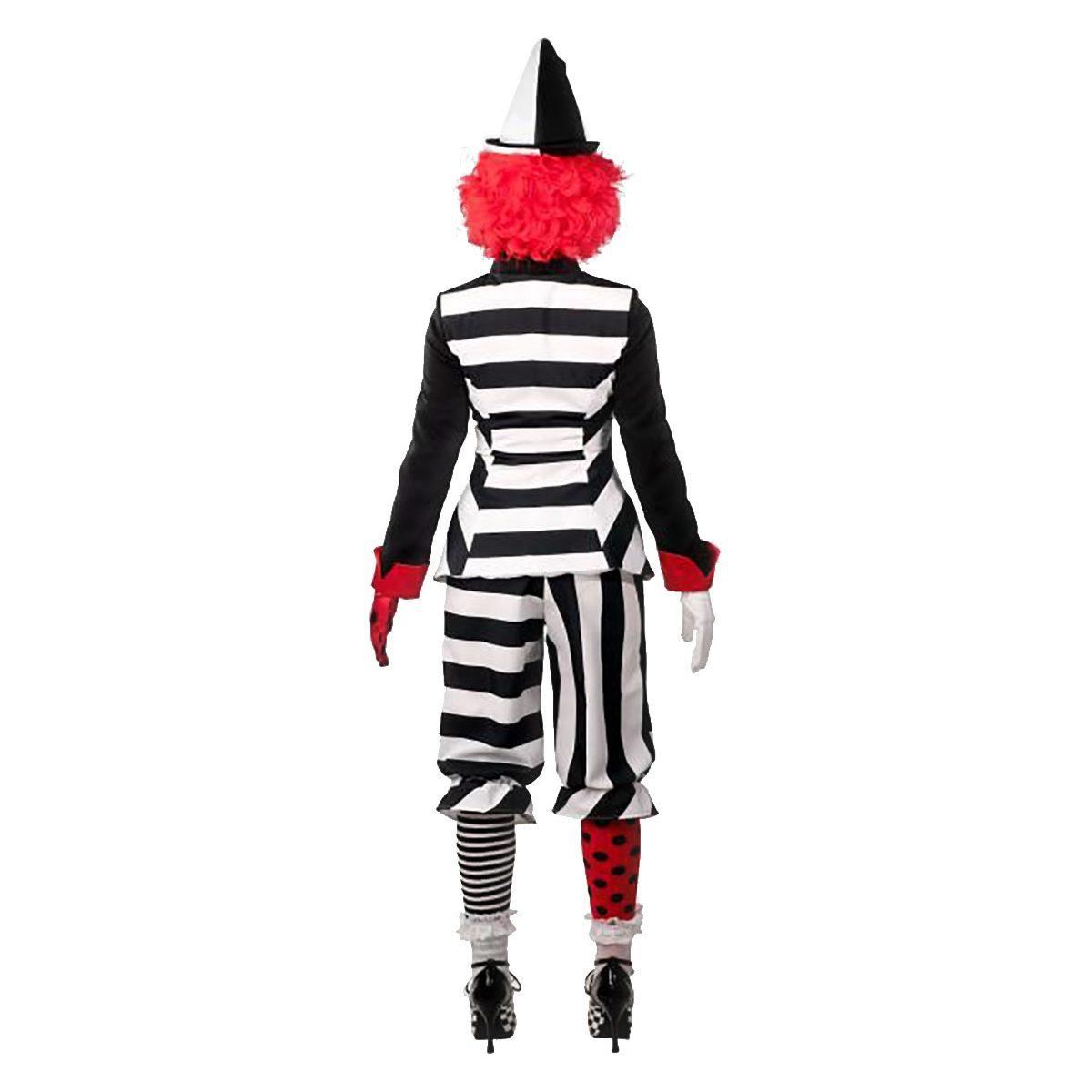 Costume clown bianco nero