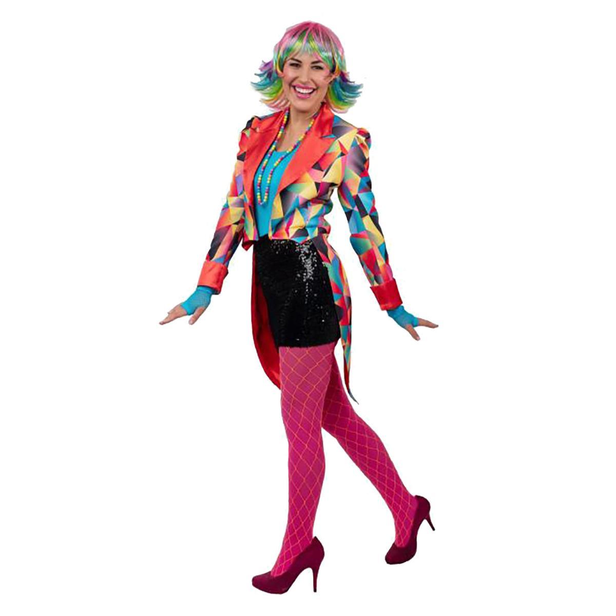 Giacca frac clown rombi multicolor