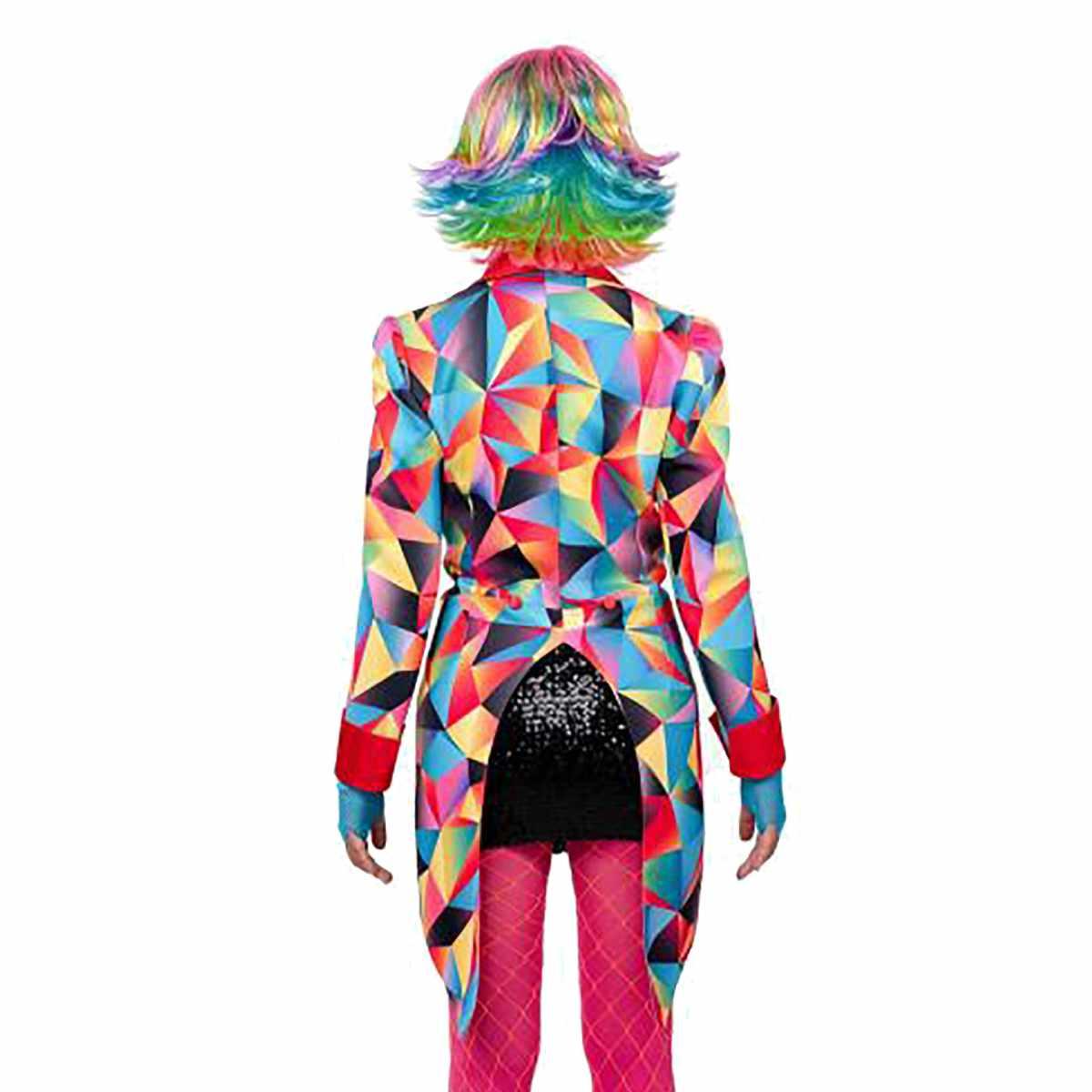 Giacca frac clown rombi multicolor